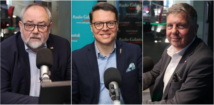 Piotr Adamowicz, Krzysztof Szymański, Piotr Karczewski (fot. Radio Gdańsk/Martyna Krawcewicz)