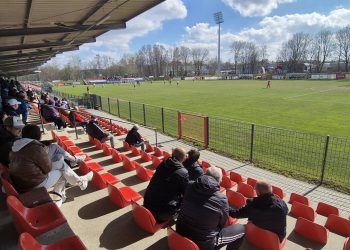 Gryf Słupsk kontra Arka Gdynia. Słupsk, 15.04.2026 r. (fot. Radio Gdańsk/Przemysław Woś)