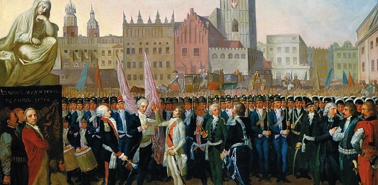 Przysięga Kościuszki na rynku krakowskim 24 marca 1794 (fot. Wikimedia Commons)