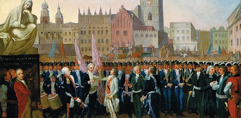 Przysięga Kościuszki na rynku krakowskim 24 marca 1794 (fot. Wikimedia Commons)