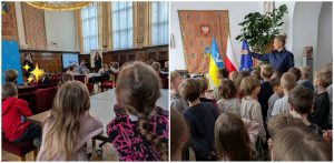 Dzieci z Przedszkola nr 2 Sopot Przylesie podczas lekcji obywatelskiej w sopockim magistracie (fot. Przedszkole nr 2 Sopot Przylesie)