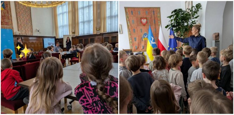 Dzieci z Przedszkola nr 2 Sopot Przylesie podczas lekcji obywatelskiej w sopockim magistracie (fot. Przedszkole nr 2 Sopot Przylesie)