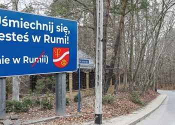 Wizualizacja tablicy, która zostanie zamontowana przy ul. Kamiennej w Rumi (fot. rumia.pl)