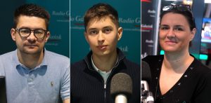 Mateusz Błażewicz, Oliwier Starczewski i Karolina Misztal (fot. Radio Gdańsk)
