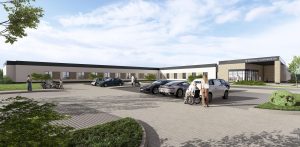 Wizualizacja nowego Zakładu Opiekuńczo-Leczniczego Szpitali Tczewskich (graf. Szpitale Tczewskie)