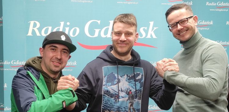 Organizatorzy Podziemnego miasta hh oraz prowadzący audycję fot. Piotr Puchalski/Radio Gdańsk