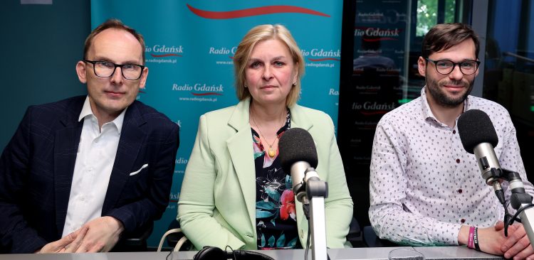 Jakub Ubych, Beata Zastawna, Marek Dudziński (fot. Radio Gdańsk/Martyna Krawcewicz)