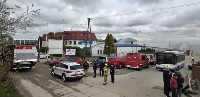 Pożar hostelu w Żukowie (fot. Radio Gdańsk/Sebastian Kwiatkowski)