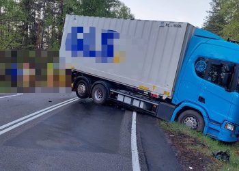 Wypadek na DK21 koło Bytowa (fot. KPP w Bytowie)