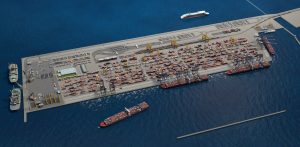 Port Zewnętrzny w Gdyni, wizualizacja (graf. Urząd Morski w Gdyni)