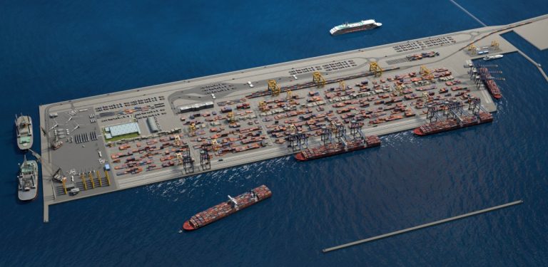 Port Zewnętrzny w Gdyni, wizualizacja (graf. Urząd Morski w Gdyni)