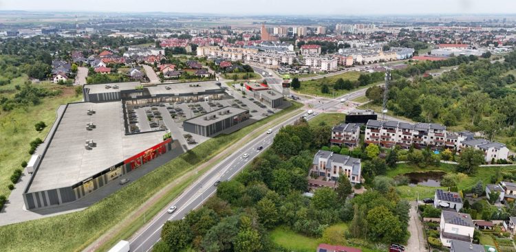 Wizualizacja galerii handlowo-usługowej "OTO Park" w Tczewie (graf. mat. pras. / tczew.pl)