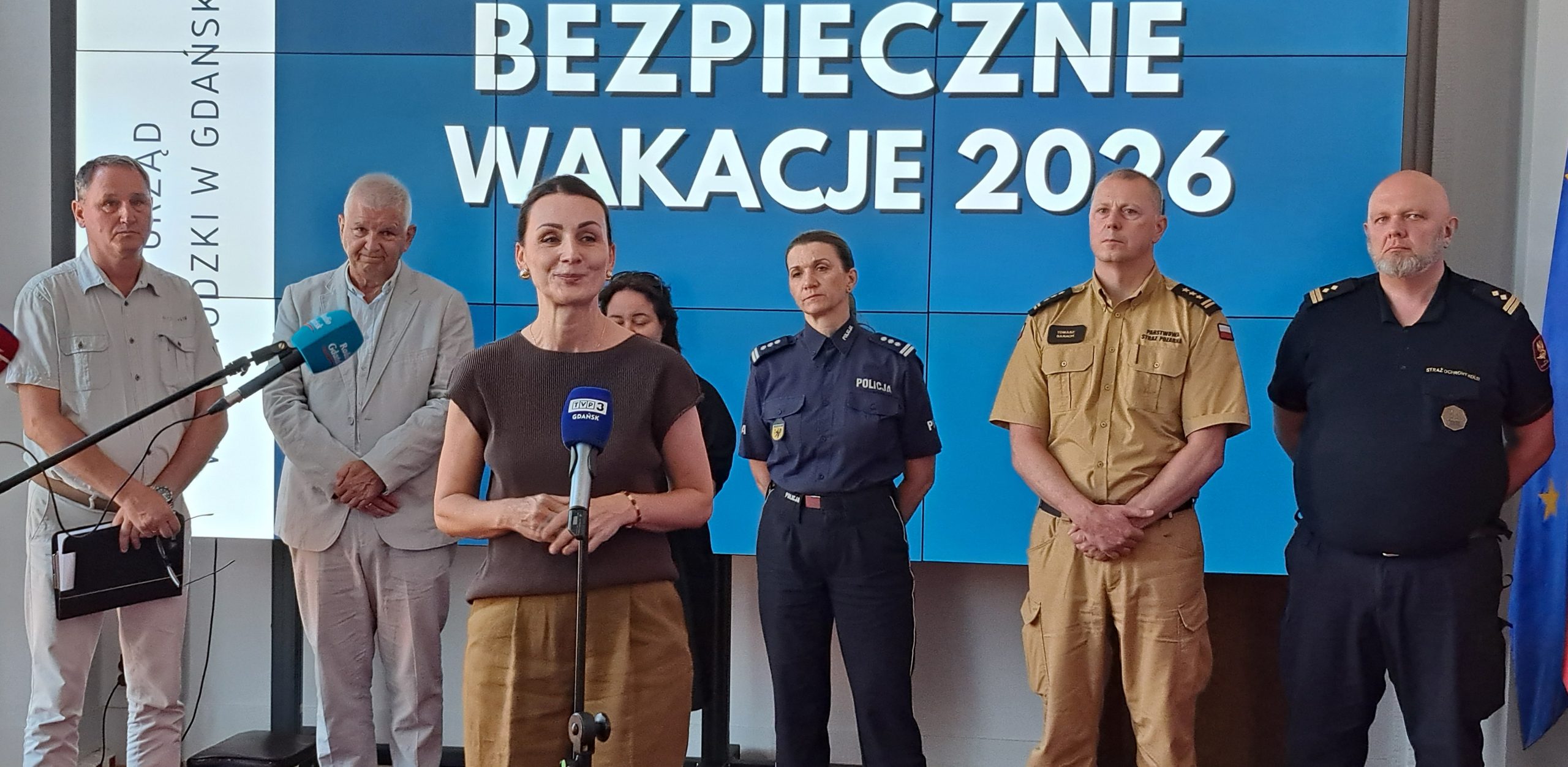 Posiedzenie Wojewódzkiego Zespołu Zarządzania Kryzysowego w Gdańsku. Na zdjęciu Beata Rutkiewicz