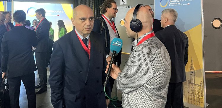 Basil Kerski i Kuba Kaługa na Konferencji na rzecz Odbudowy Ukrainy w Gdańsku