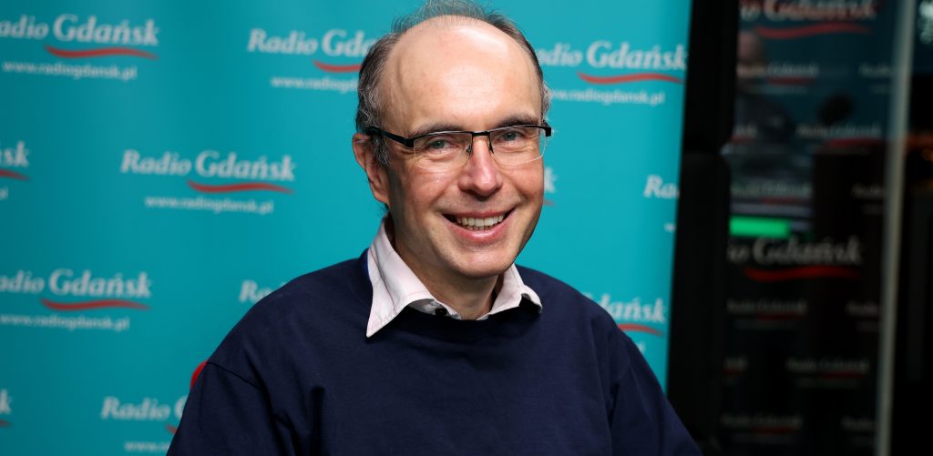 Jerzy Proficz w studiu Radia Gdańsk