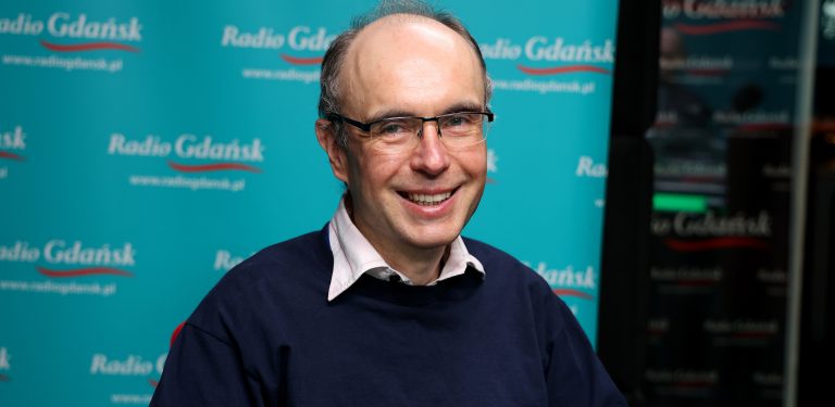 Jerzy Proficz w studiu Radia Gdańsk