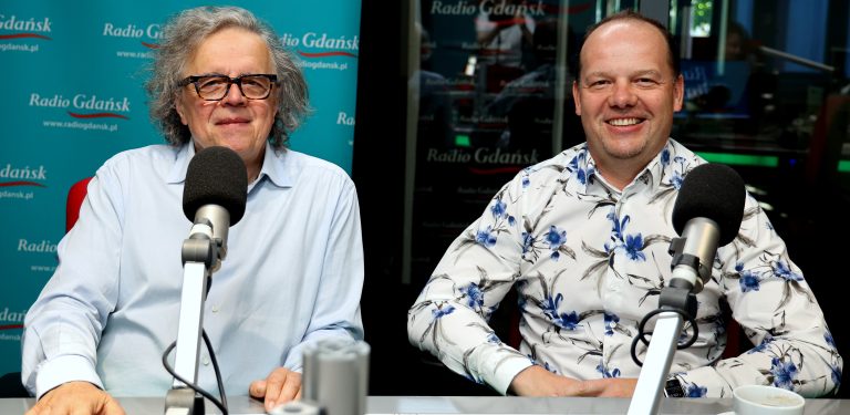 Krzysztof Kilian i Szczepan Sakowicz w studiu Radia Gdańsk