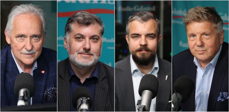 Od lewej: Leszek Czarnobaj, Artur Dziambor, Michał Urbaniak, Piotr Karczewski (fot. Radio Gdańsk/Adrian Kasprzycki)