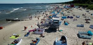 Plaża w Ustce (fot. Radio Gdańsk/Łukasz Kosik)