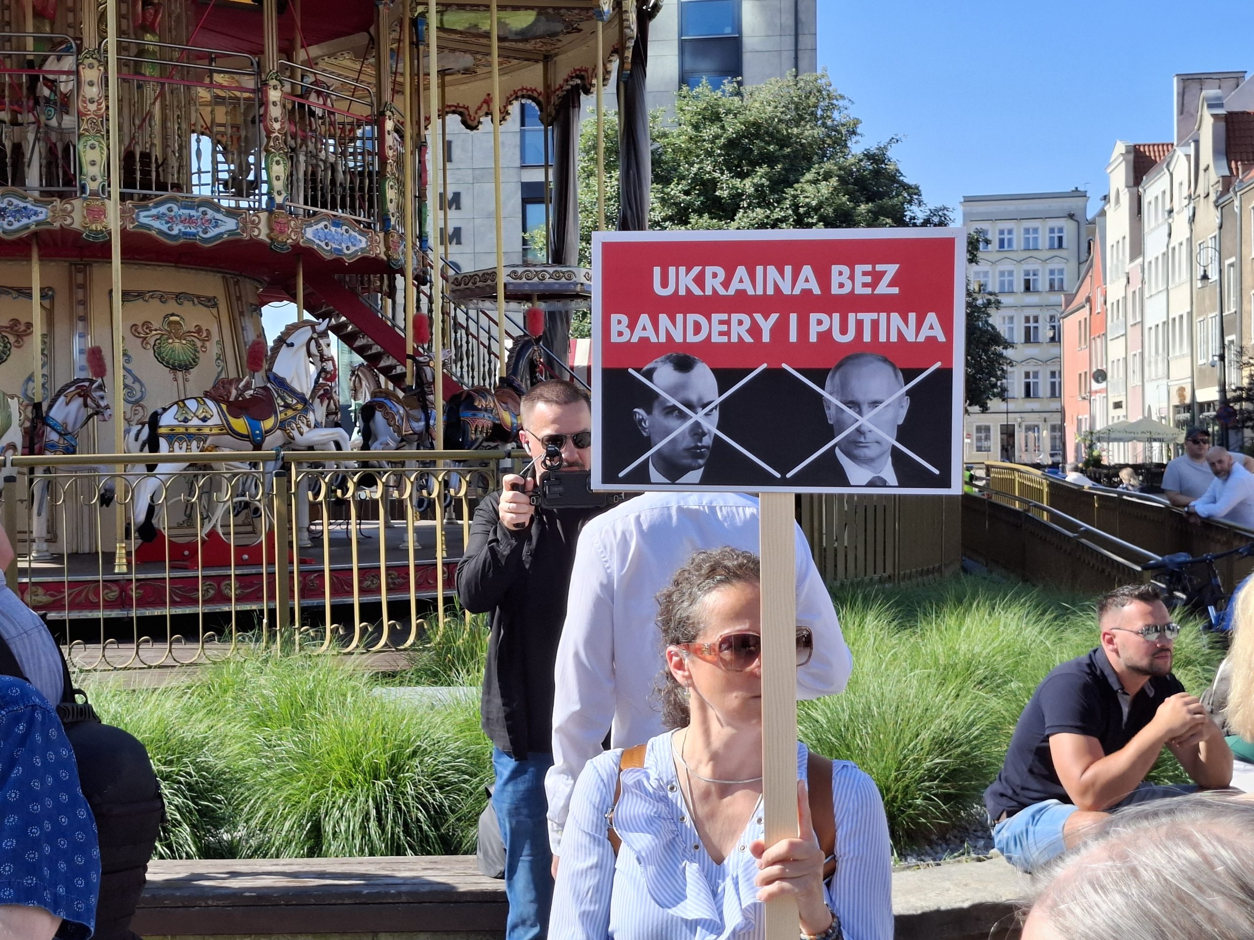 Protest "Stop banderyzacji Ukrainy" w Gdańsku (fot. Radio Gdańsk/Michał Karcz)