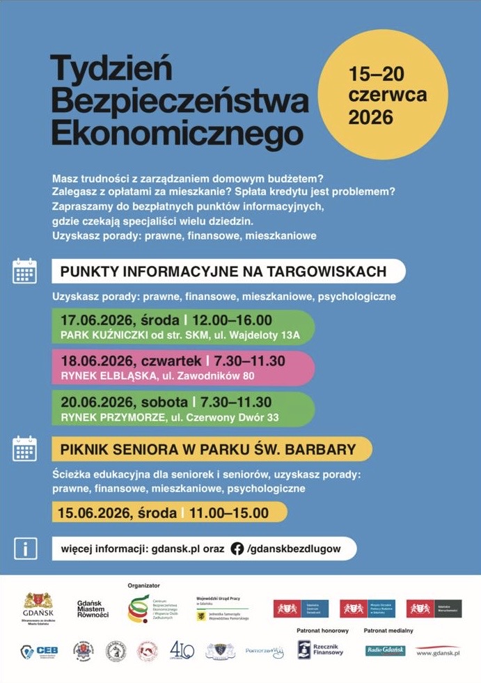 Plan wydarzeń w ramach Gdańskiego Tygodnia Bezpieczeństwa Ekonomicznego