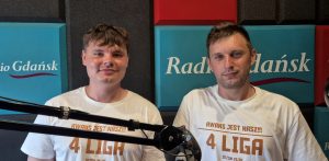 Sparta Sycewice w Radiu Gdańsk. Na zdjęciu Aleks Hendryk i Daniel Libigocki