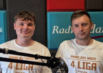 Sparta Sycewice w Radiu Gdańsk. Na zdjęciu Aleks Hendryk i Daniel Libigocki