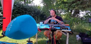 Dominik Lewicki, realizator Radia Gdańsk (fot. Radio Gdańsk/Grzegorz Armatowski)