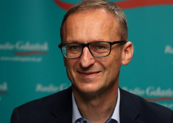 Janusz Wróbel w studiu Radia Gdańsk