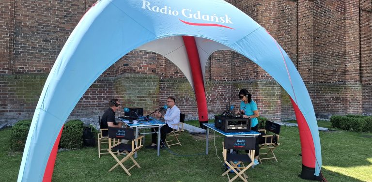 Mobilne studio Radia Gdańsk w Kwidzynie (fot. Radio Gdańsk/Radosław Borowiec)