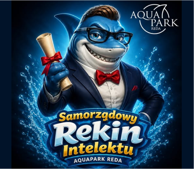 Aquapark Reda nazwał burmistrza Mateusza Richerta "Samorządowym Rekinem Intelektu"