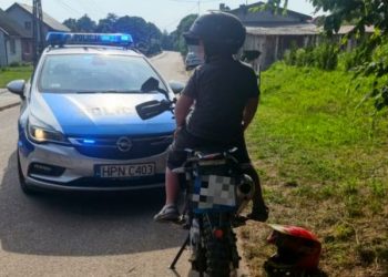 Małoletni kierowca motocykla zatrzymany przez słupską policję.