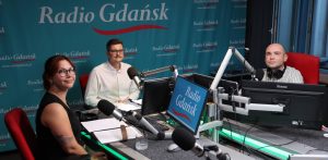 Urszula Kozłowska, Dawid Małecki, Kuba Kaługa (fot. Radio Gdańsk/Piotr Puchalski)