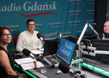 Urszula Kozłowska, Dawid Małecki, Kuba Kaługa (fot. Radio Gdańsk/Piotr Puchalski)