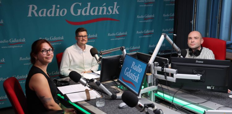 Urszula Kozłowska, Dawid Małecki, Kuba Kaługa (fot. Radio Gdańsk/Piotr Puchalski)