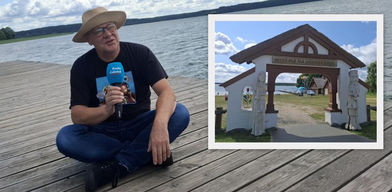 Włodzimierz Raszkiewicz na plaży w Swornegaciach