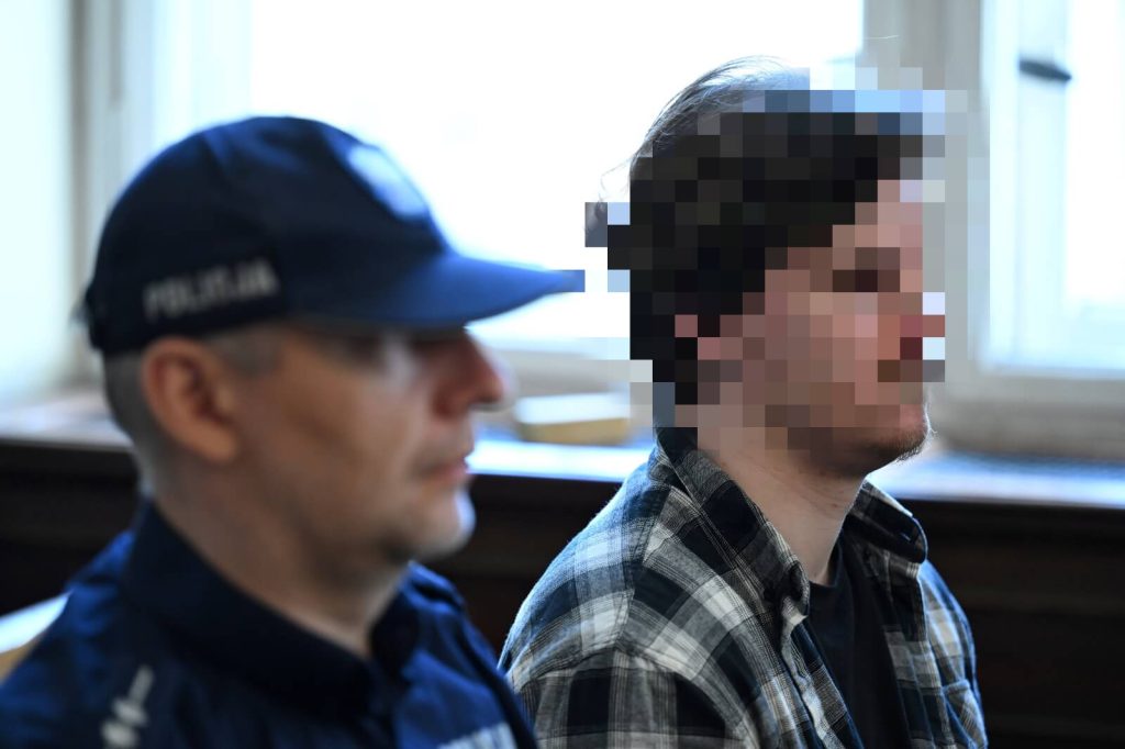 Kamil N. skazany za zabójstwo w Brzeźnie, na sali sądowej