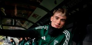 Igor Bambecki zdobył pierwszą bramkę dla Lechii w sezonie 2026/2027 (Fot. KFP/Mateusz Słodkowski)