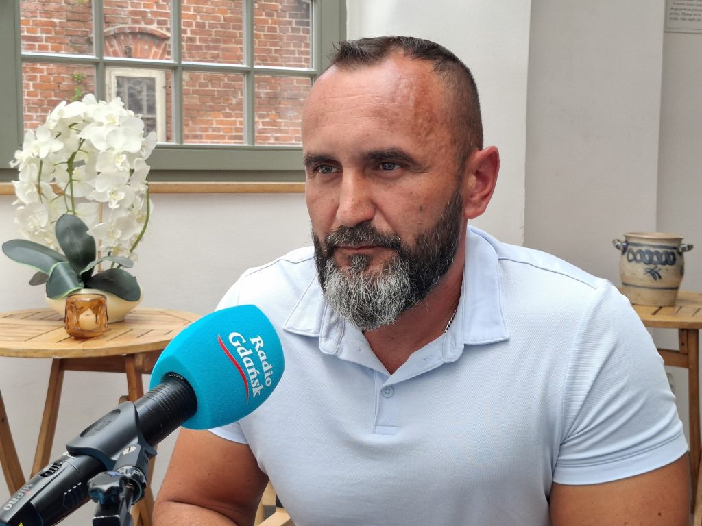 Andrzej Kopal mikrofon Radia Gdańsk