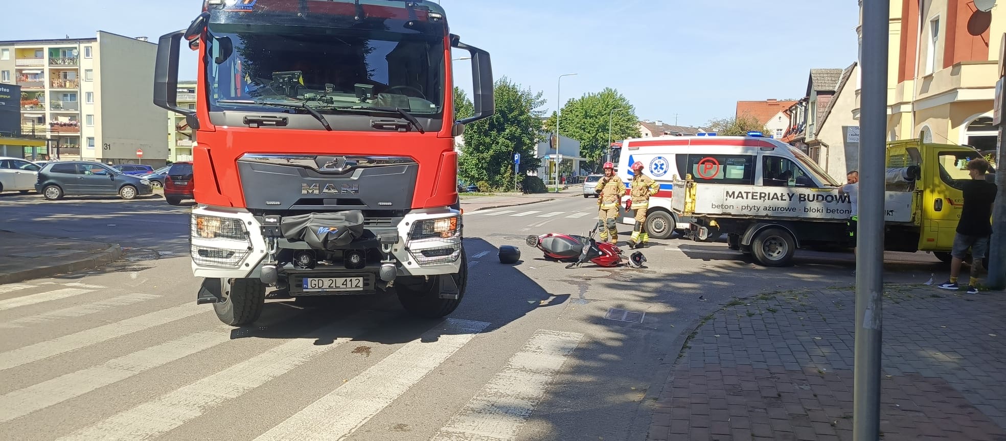 Straż pożarna i skuter