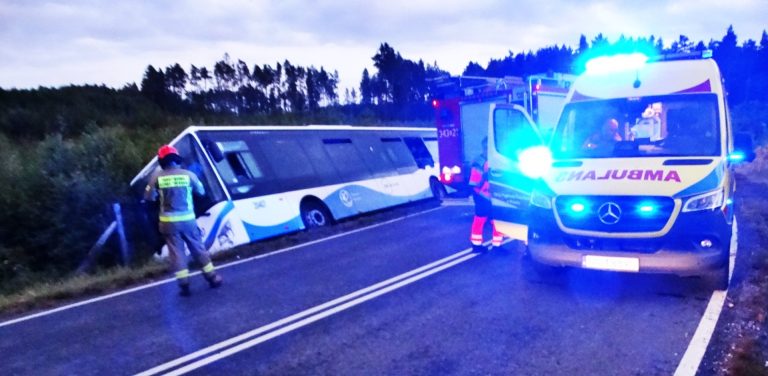 Pomiędzy Bydlinem a Wytownem w gminie Ustka, w Redwankach, autobus słupskiego PKS-u z pasażerami w środku z nieustalonych przyczyn na łuku drogi "złapał pobocze" i zjechał do rowu, blokując możliwość otwarcia drzwi.