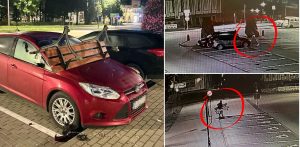 Sprawca weekendowych zniszczeń na parkingu przy Placu Brunona w Kartuzach jest już w rękach policji. Pijanego 47-latka mundurowi zatrzymali krótko po tym, jak w nocy z soboty na niedzielę uszkodził dwa zaparkowane tam auta. Na szybie jednego z nich wylądowała ławka.