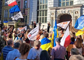 Gdańsk, protest przeciw agresji wobec Ukraińców