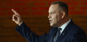 Gdańsk, 31.08.2026. Prezydent RP Karol Nawrocki przemawia podczas uroczystego posiedzenia Zarządu Regionu Gdańskiego NSZZ "Solidarność"w Sali BHP Stoczni Gdańskiej, 31 bm. Trwają obchody 46. rocznicy podpisania Porozumień Sierpniowych i powstania NSZZ „Solidarność”. (jm) PAP/Adam Warżawa