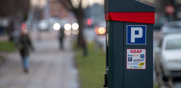 Parkometr w Śródmiejskiej Strefie Płatnego Parkowania w Gdańsku