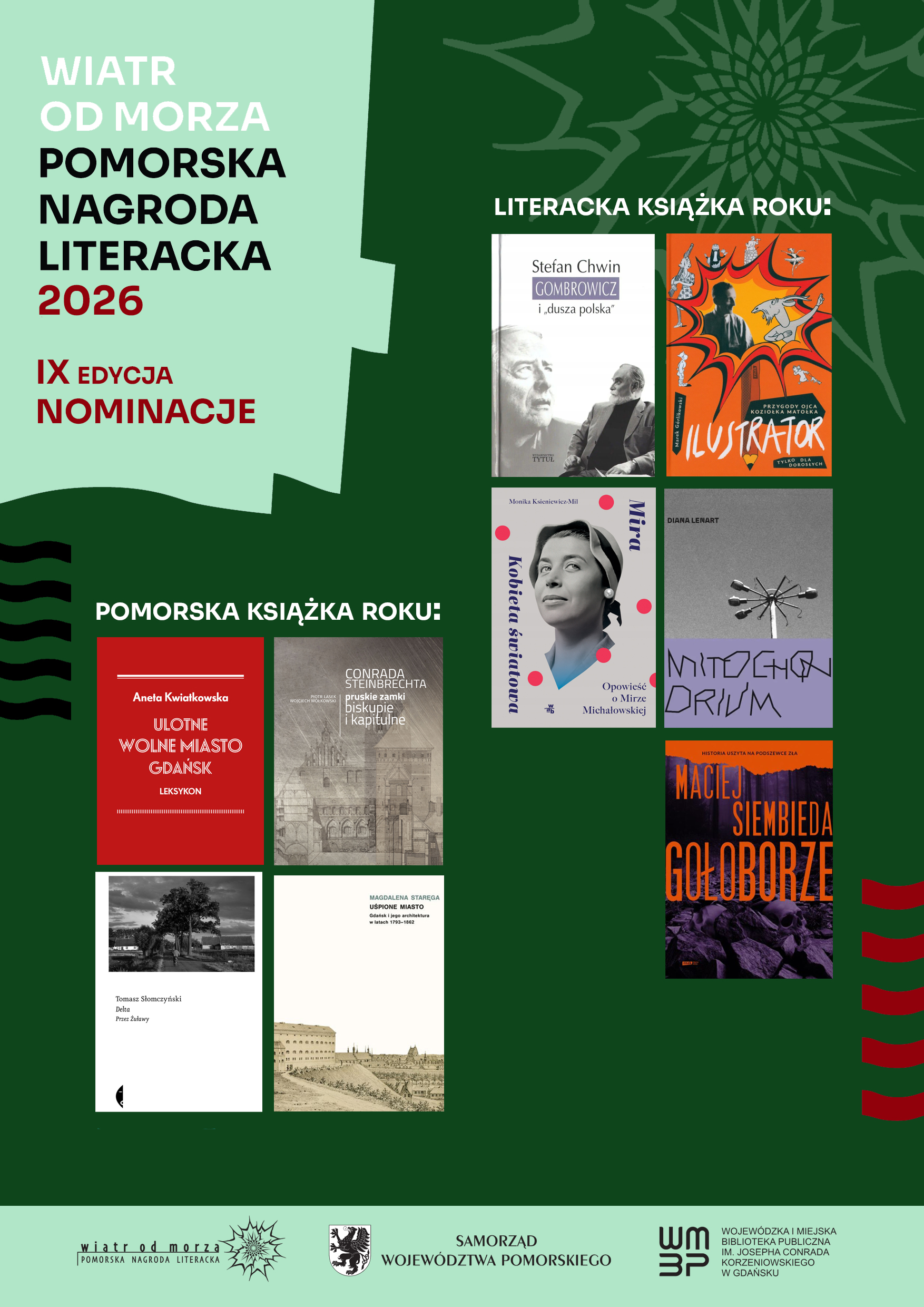 Pomorska Nagroda Literacka - plakat