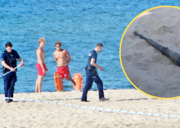 pocisk policja plaża