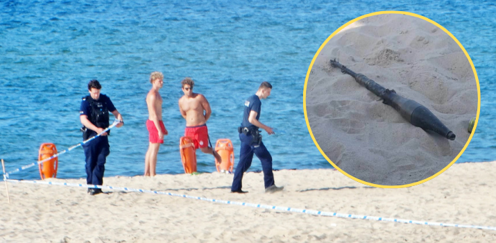 pocisk policja plaża