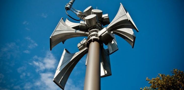6 sierpnia, pomiędzy godziną 10.00 a 11.00 odbędzie się test systemów ostrzegania ludności. Na zdjęciu syreny alarmowe ze Słupska