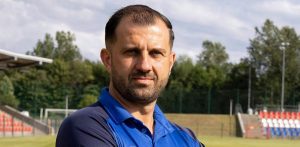 Na zdjęciu były trener Gryfa Słupsk, Mariusz Piechna.